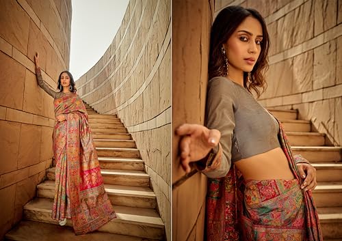 Image of SWORNOF Women's kanjivaram banarasi silk saree for Patola festival Wedding silk with rich pallu Design sarees for women with blouse piece
