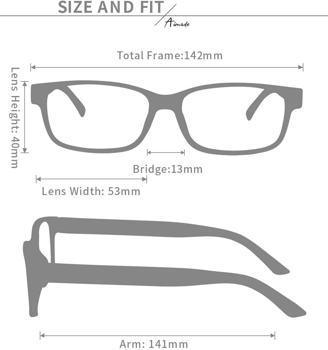 AIMADE 5-Packs Reading Glasses Blue Light Blocking,Spring Hinge Readers for Women Men Ray Tint Anti Glare UV Digital Eyestrain (#5-pack Mix Color, 3.0 x)