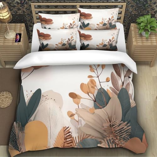 Housse de Couette 220x240cm Arbres d'automne en microfibre lit King - 5