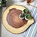 Lipper International Acacia Wood Large Slab Lazy Susan with Bark Rim
