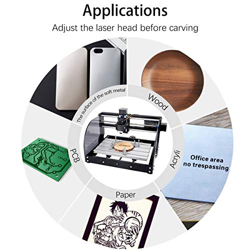 MYSWEETY 3W Mini Macchina CNC Fai da Te 3018 Pro-M...