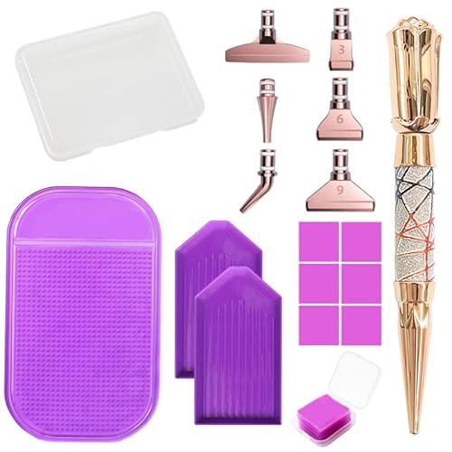 LIVIA ダイヤモンドペインティングペン 樹脂 ダイヤモンド塗装工具セット 種類の交換可能 ダイヤモンドペインティングツール 多機能 DIY 刺繍ダイヤモンドドリルペン アクセサリーツール 樹脂 5D ダイヤモンド ハンドメイド (3号ダイヤモンドペンツ