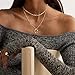 Airmb Gold Layered Necklaces for Women 14k Gold Plated Dainty Stackable Choker Necklaces Trendy Layering Circle Paperclip Chain Cute Pendant Necklace Set Gold Jewelry for Women