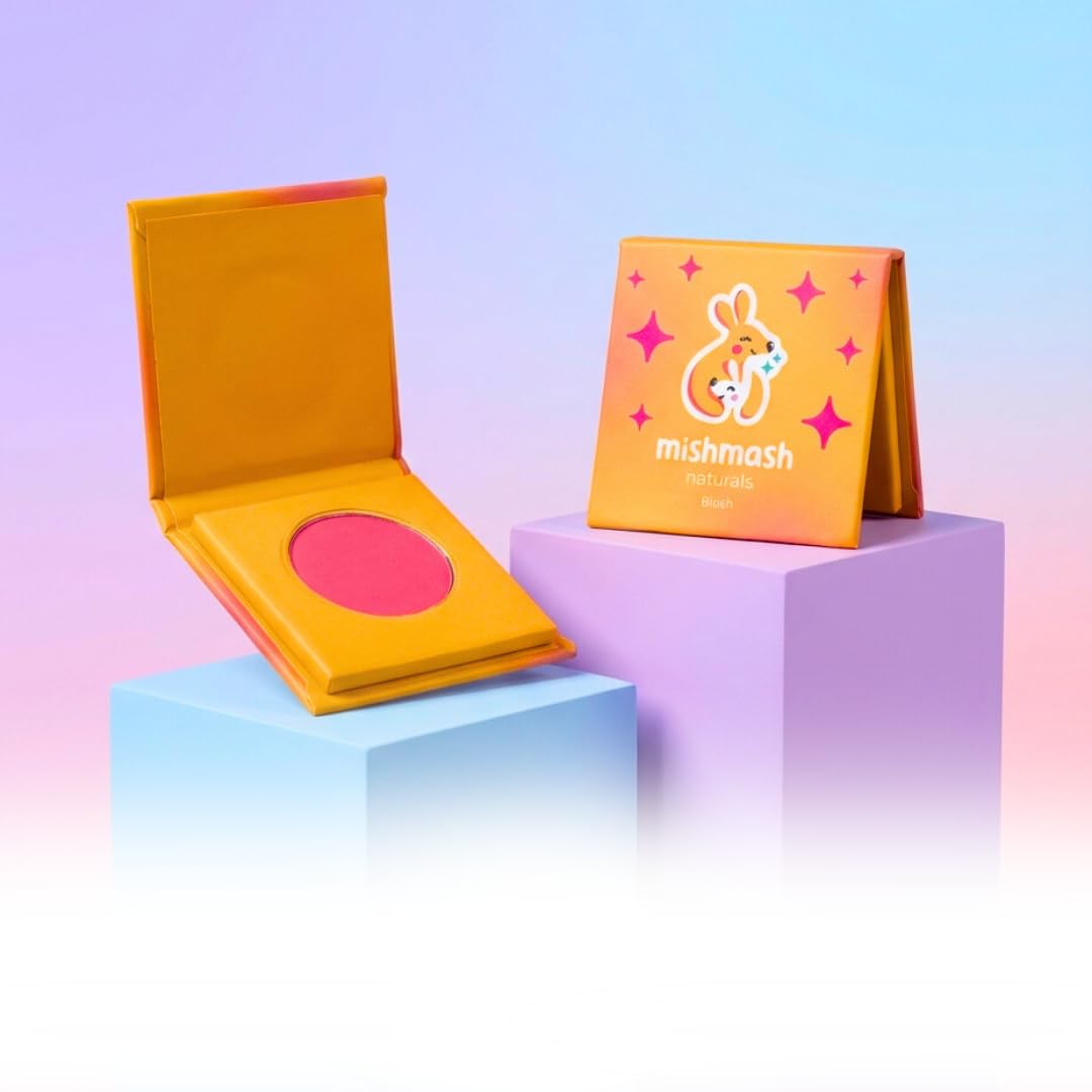 Mishmash Naturals Rosy Cheeks – Kids Blush & Highlighter for Girls, Preteens & Teens | Safe & Natural Makeup | Lightweight, Long-Lasting Glow | Vegan & Skin-Friendly-image-9