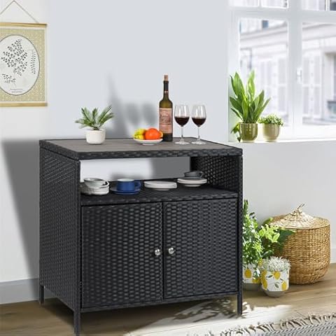 GAOMON Outdoor Wicker Storage Cabinet Cover