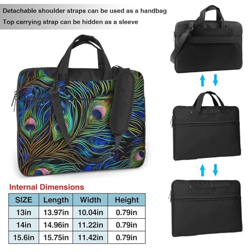 Protection antichoc pour ordinateur portable sac plume de paon textile