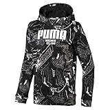 Alpha AOP Hoody FL B PUMA Alpha AOP Hoody FL B Sudadera, Niños, Black, 110
