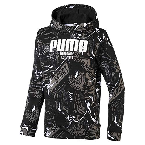 Puma Alpha AOP Hoody FL B Felpa, Bambino, Puma
