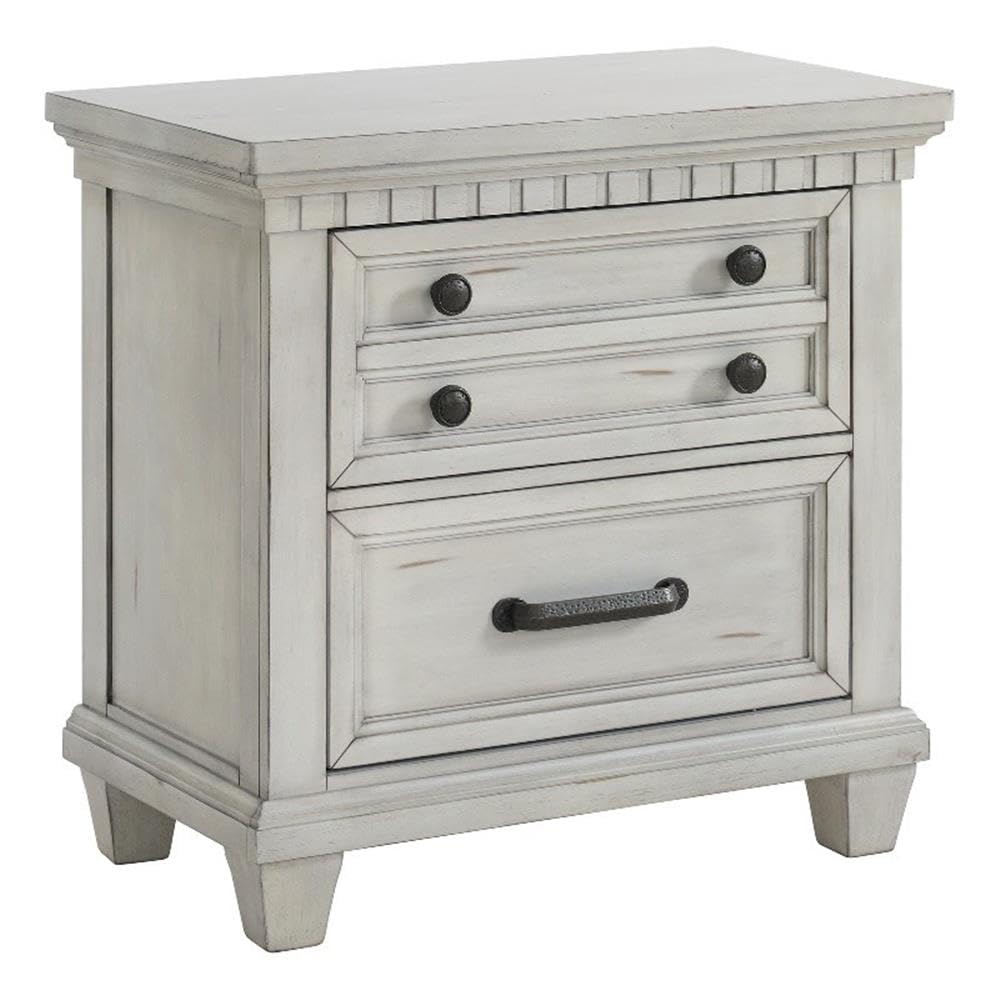 Condition photo showing New/Like New for picket house furnishings windom 2-drawer nightstand with usb in antique white