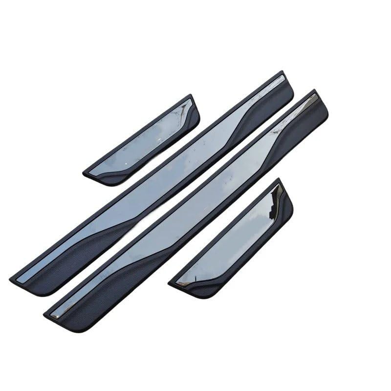 Seuils de porte Hyundai Kona finition acier inoxydable noir design premium pour auto