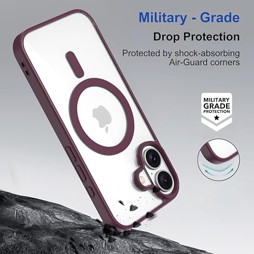 Image of amazon basics Back Case Cover for iPhone 17 | Scratch-Resistant Back Cover | Wine Red