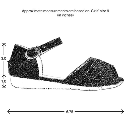 Generation Y Girls Flat Sandals Kids Peep Toe Ankle Strap Glitter Dress Shoes GY-KS-IVY-014
