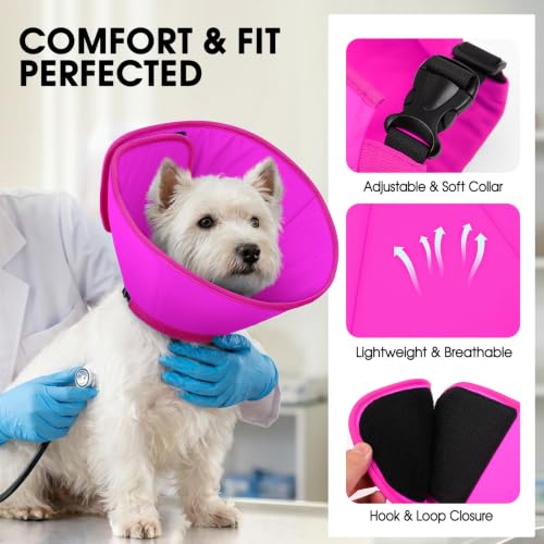 Image of Dog Cones for Medium Dogs, Soft Cone for Dogs to Stop Licking