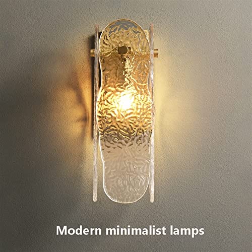 Elegante lámpara de pared interior MESKEL con sofisticado cristal efecto agua 6