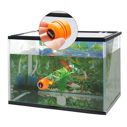 TOWEAR Mini Spazzola Magnetica per Acquario, detergente per Acquario, detergente per vetri per Acquario, Mini Magnete Portatile Resistente, Pulizia per la rimozione di acquari e alghe (Arancione) - Image 8
