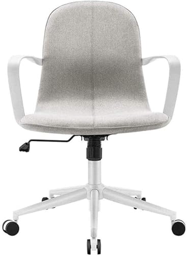 Miniatura 1 de TFIIEXFL - Silla de oficina de tela con respaldo bajo y altura ajustable para recepción comedor sala de conferencias