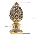 Islamic Table Decor Gold Egg Sculpture Figure Arabic 99 Names of Allah ESMA Asma al Husna (Gold, 6.3) - Image 2