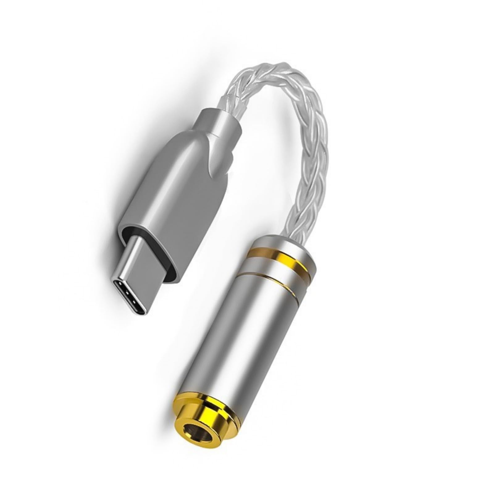 Adattatore audio da USB C a 3,5 mm/2,5 mm/4,4 mm Tipo C per cuffie stereo Dongle cavo amplificatori per cuffie per telefono