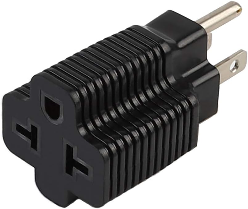 Four in One Nema 5-15P 15 Amp AC Plug to 20 Amp 125V Adapter,5-15P to 5-20R,5-15P to 6-15R,5-15P to 6-20R, 4 in 1 AC Power Adapter,