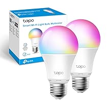 Tapo L530E Lampadina WiFi Intelligente LED Multicolore, E27, Lampadina Compatibile con Alexa e Google Home, 806 lumen, 8.7W, Senza hub richiesto, Controllo Remoto tramite APP, 2 pezzi