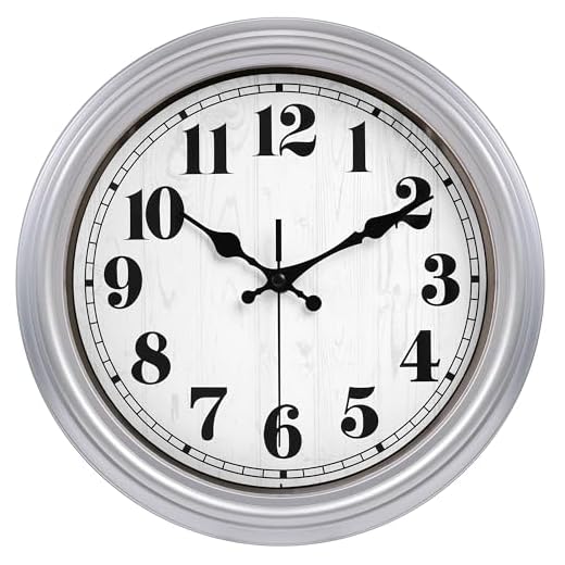 JENLYSTIME 12 Inch Retro Wall Clock Silent Non Ticking Battery Operated Movement Easy to Read Wall photo JENLYSTIME 12 Inch Retro Wall Clock Silent Non Ticking Battery Operated Movement Easy to Read Wall