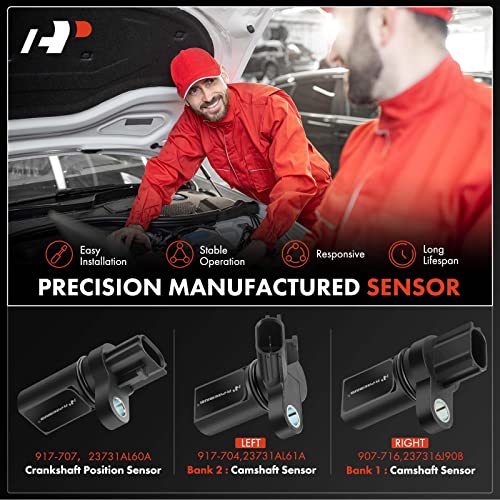 image for A-Premium Camshaft Crankshaft Position Sensor Compatible with Nissan &