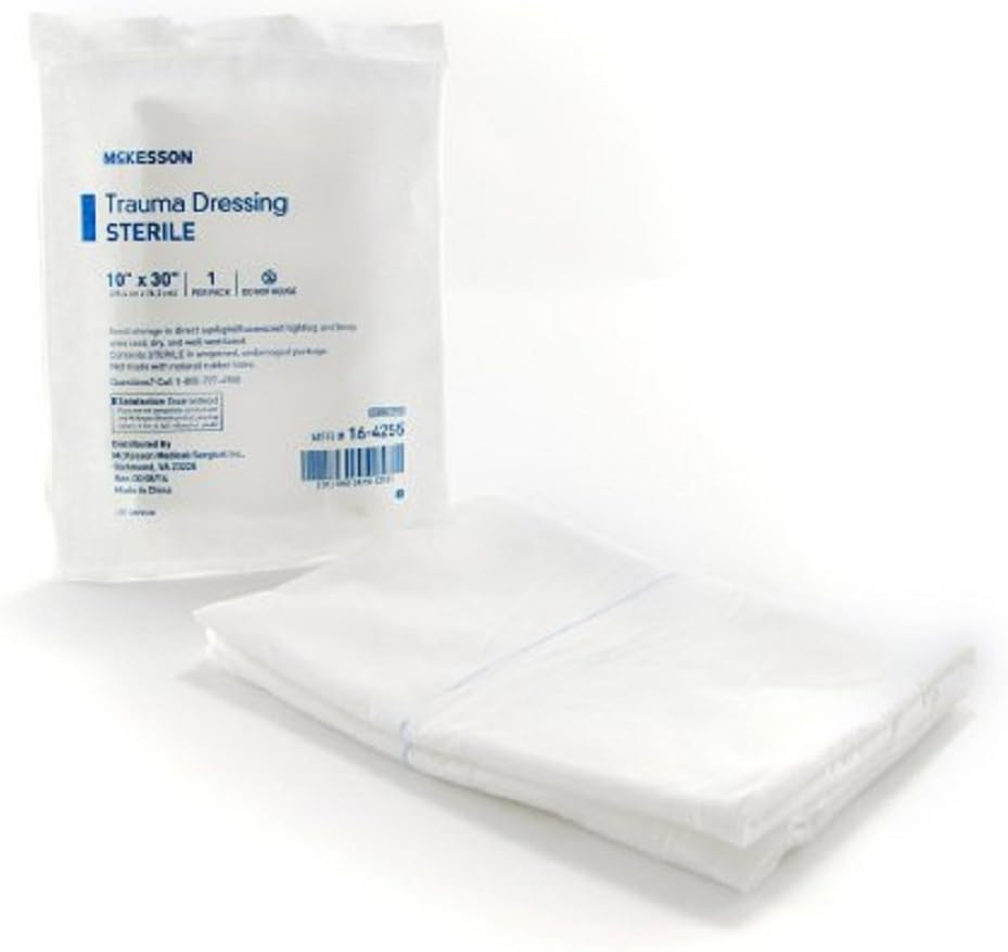 Mckesson - Trauma Dressing Mckesson Nonwoven 10 X 30 Inch Rectangle Sterile - 50/Case - MCK