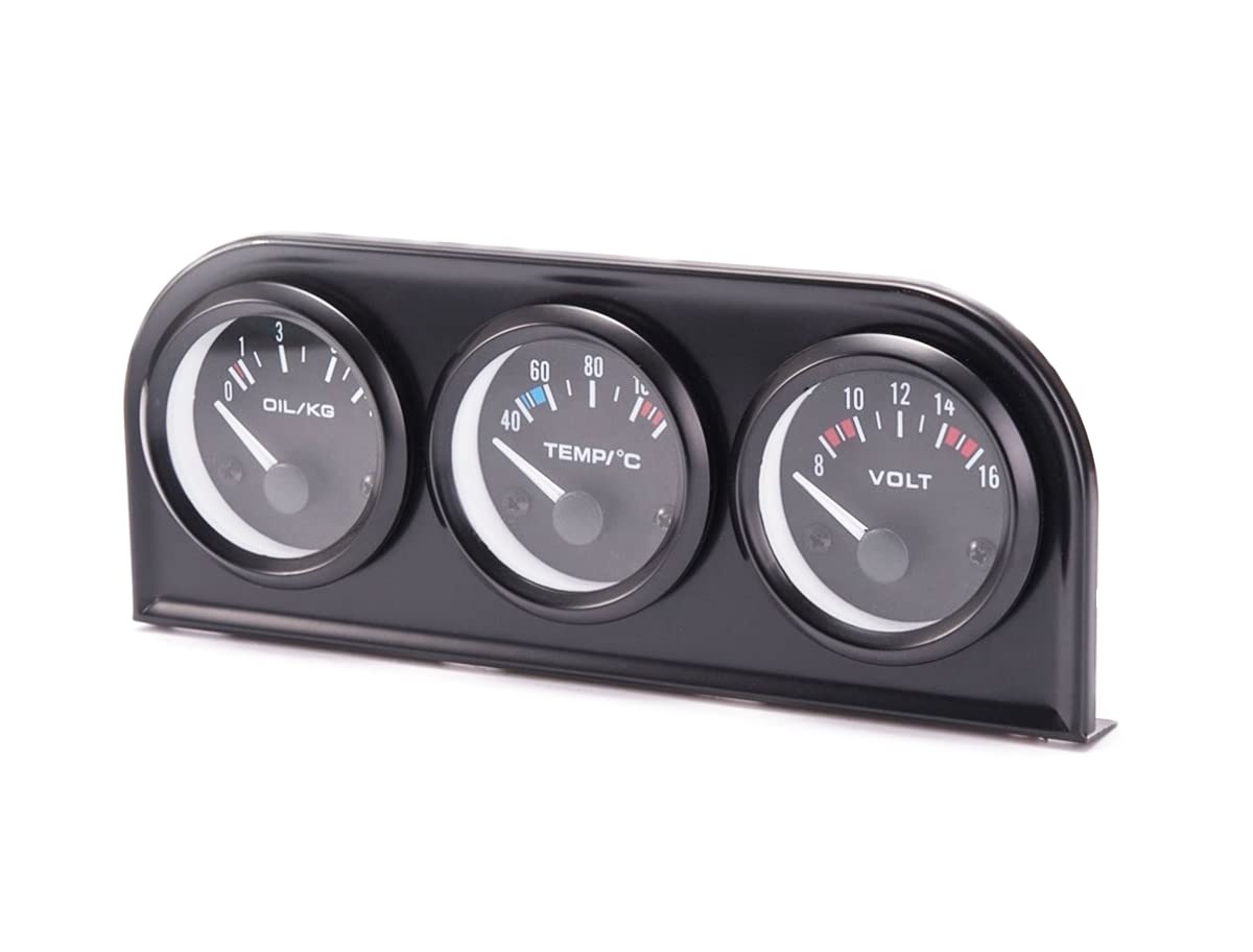 2DIN 60φ 3連メーターパネル 195mm105mm 埋め込み オーディオメーター
