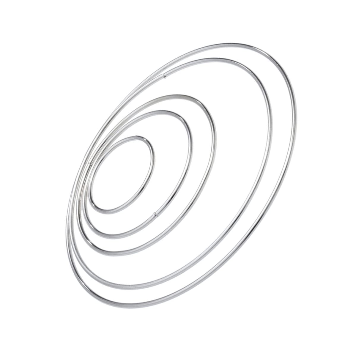 Unomor Metal Ring DIY Dreamcatcher Kit 5pcs Electroplated Round Iron Ring for Craft Projects