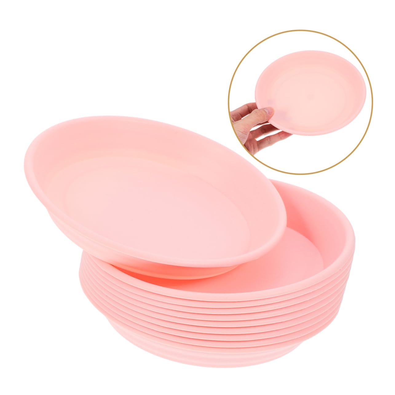 INOOMP 10piezas Bandeja para Macetas De Plástico Antigoteo Platillos Resistentes para Plantas Bandejas De Agua para Jardineras