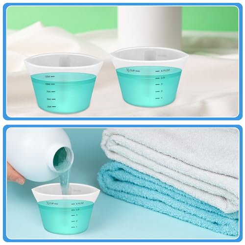 4 vasos medidores de silicona para lavandería 125 ml miniatura 3