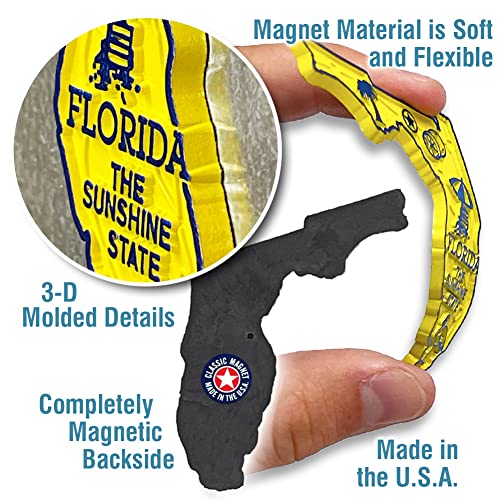 Imán decorativo de goma de Florida 2.9" x 2.4" miniatura 3