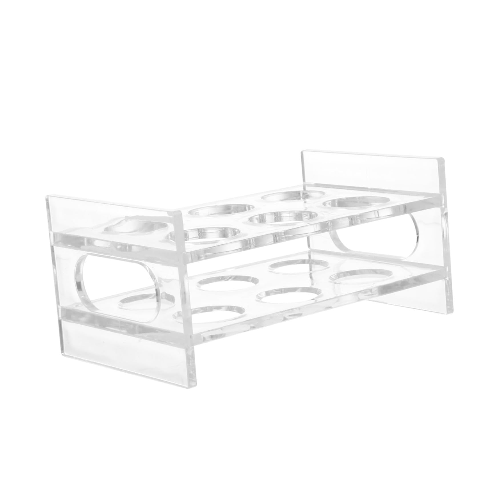 Acrylic Shot Glass Holder Transparent Round Rack with Slots Drinkware Organizer for Home Bar and Party Decoration Practical Display Stand for Liquor Cups