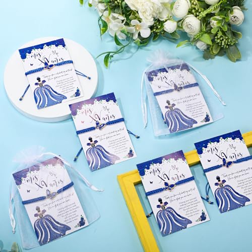 Wenqik 25 Pcs Quinceanera Butterfly Bracelet Adjustable Strings Cute Butterfly Charms for Woven Bracelets Accessories Quinceanera Party Favors4