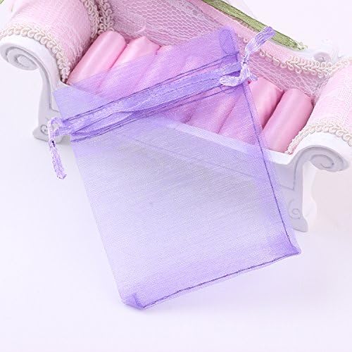 PLECUPE 100 Large Mesh Organza Gift Bags With Drawstring, 30x40cm Transparent Pouches for Jewelry Christmas, Wedding Favor - Image 5