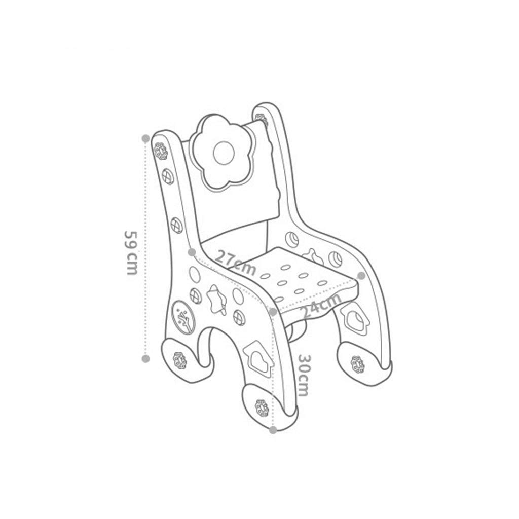 Chaise bébé dossier réglable MU rose avec assise ergonomique et design nordique