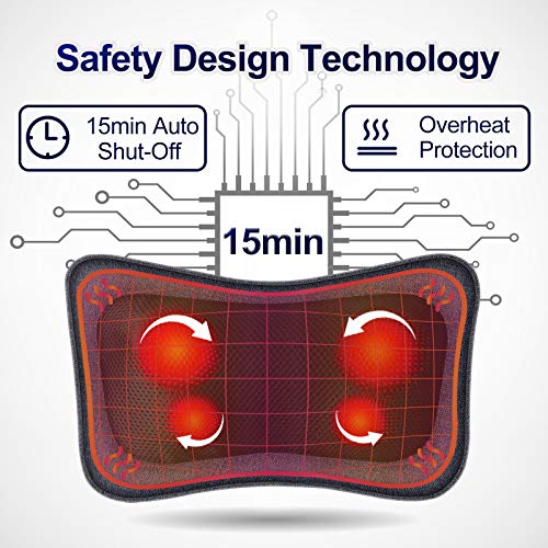Mocuishle Back Massager With Heat, Shiatsu Back And Neck Massager, Electric Shoulder Massager, Kneading Massager Back, Relax Back Pain, Neck Pain, Massage Pillow For Back, Neck, Leg #TOP5