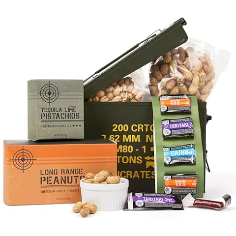 Man Crates Premium Snack-munition Ammo Can – Includes 3 Meat Stick Flavors and Snacks – Ships In A Glorious, Steel Ammo Can – Ultimate Gift for Meat Lovers Cover