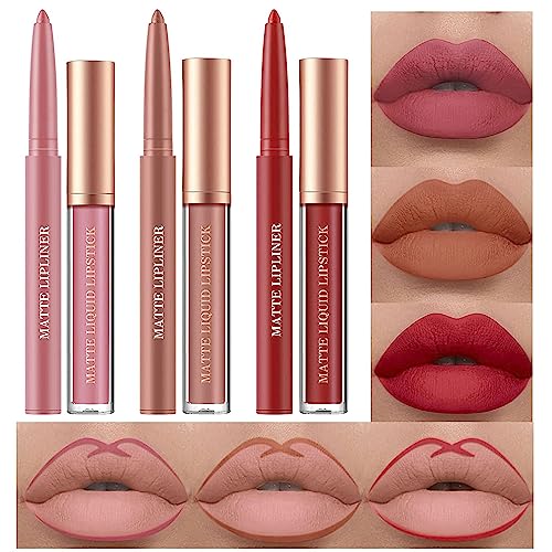 6PCS Matte Liquid Lipstick Lip Liner Set