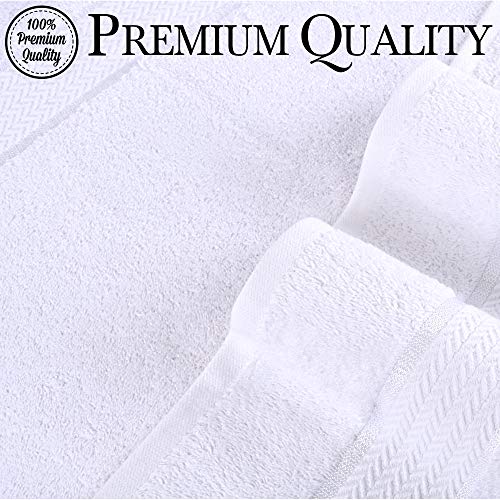 Craftberry Luxury Bath Towels| 100% Cotton| Ultra Soft, Plush, Thick, Fluffy, Highly Absorbent, Quick Dry| Home, Gym, Pool, Hotel, Shower | Large Towel Set For Bathroom| Set Of 4| 27 X 54| White #TOP1