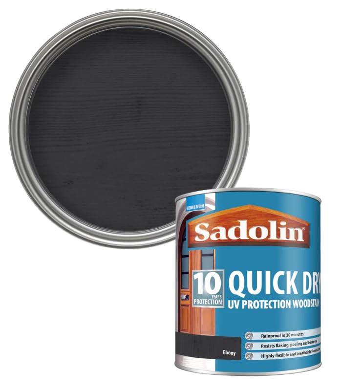 Sadolin Quick Dry UV Protection Woodstain - Ebony - 5L