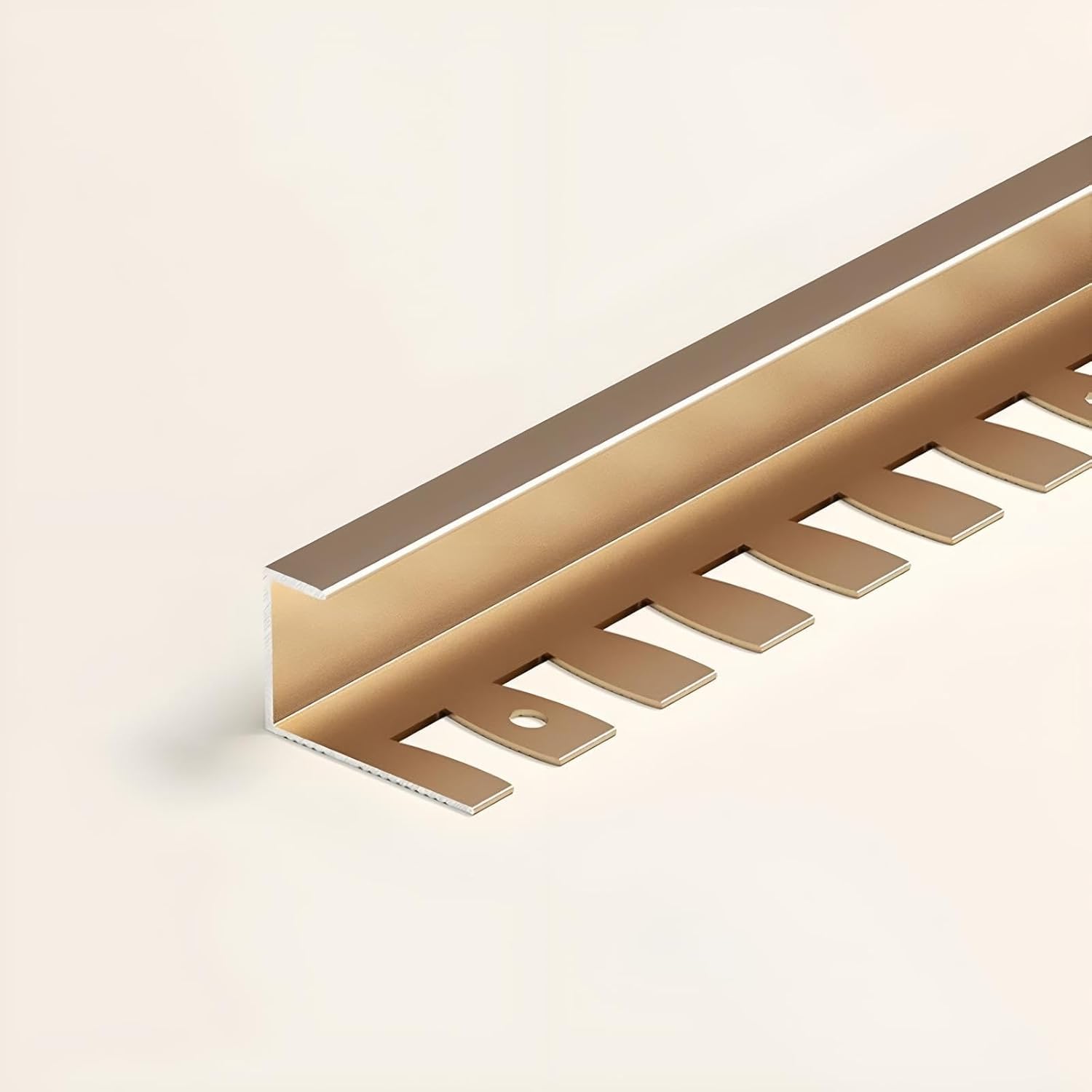 Flexible Treppenkantenkante für Fliesen, eloxiertes Aluminium, 135 cm, 2 Stück, Bodenbelag für Treppen, langlebige Oberfläche