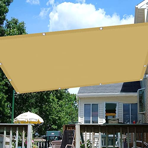 Voile d'ombrage durable 5x7 m crème avec corde pour terrasse