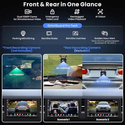 Image of X10 7 inch Double-DIN Android Car Stereo, 8G+128G in-Dash Nav, Backup Cam w Recording, AI Agent & AI Vision, Re-Mote LiveView, 4G LTE, 7.1.2-Ch Audio, HDMI in, Wireless CarPlay /Android Auto