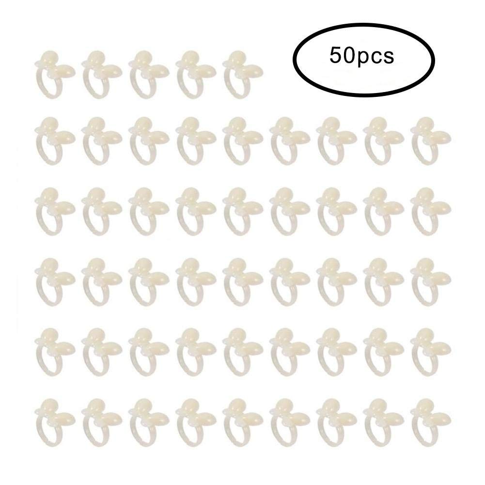 50Pcs/Set Polish Gel Nail Chart Ring, Flower Butterfly Manicure Tip for Nail Art Color Display Tool Color Display Ring For False Nail Art Polish Gel Tips Nail Display Ring (Beige