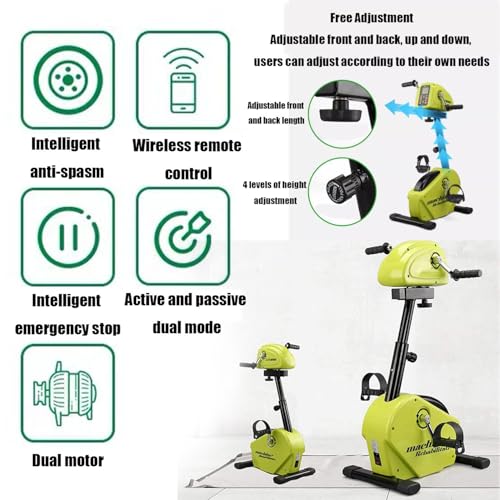 Image of Electric Pedal Exerciser for Seniors Handicap Disabled,Arm Leg Exerciser Rehab Equipment,Upper and Lower Limb Training Exercise Bike,Rehab Training,B