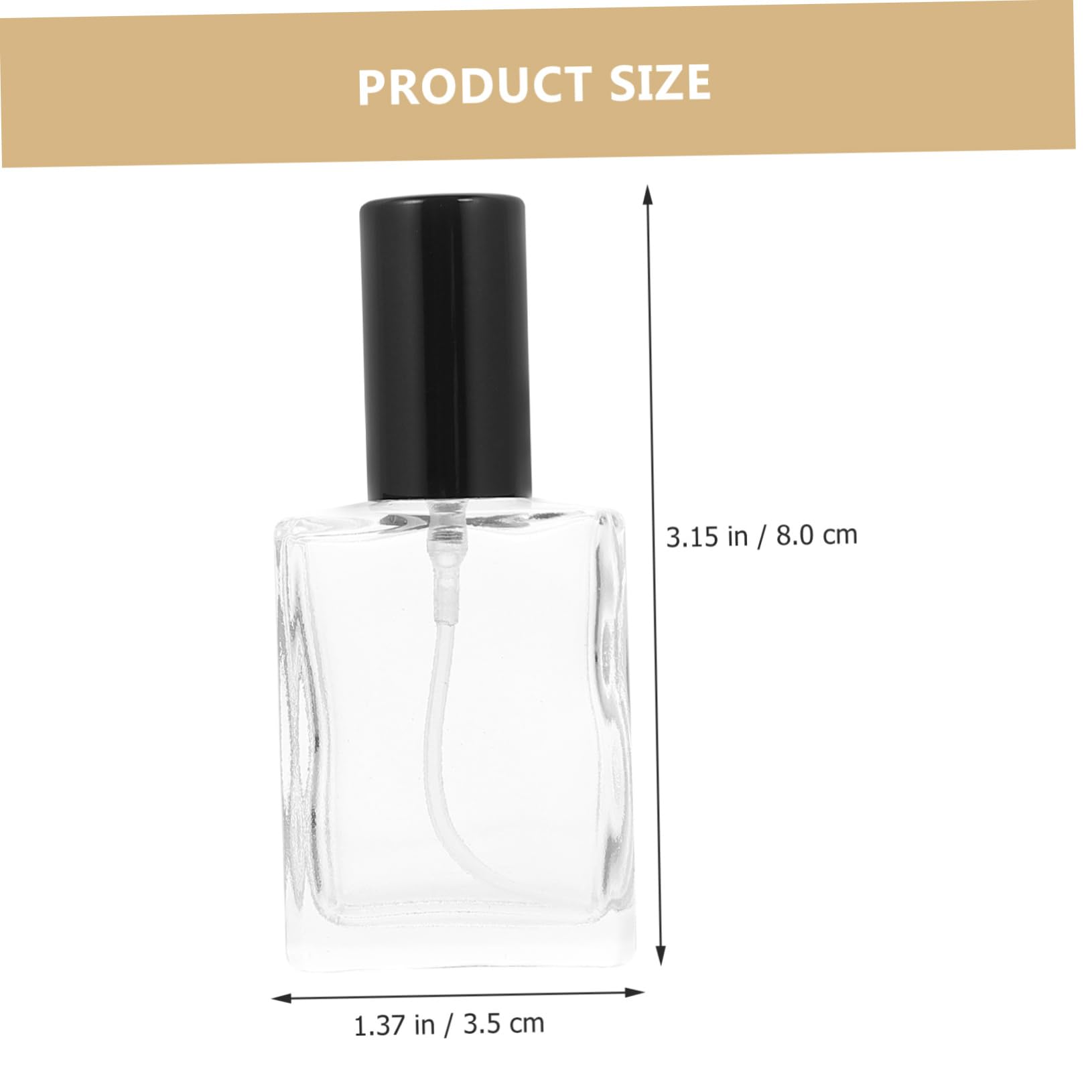 Housoutil Flacon Pulvérisateur en Verre Transparent 15ml, Lot de 12