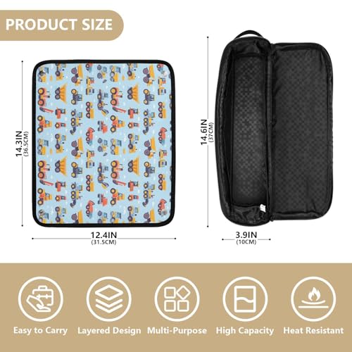Bolsa de viaje para herramientas de cabello resistente al calor, organizador portátil para planchas y rizadores miniatura 4
