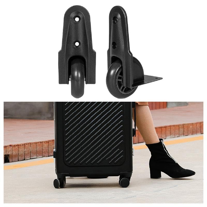 2 Pieces Luggage Directional Casters Wheels Replacement Roller Lightweight Multipurpose Black Color PVC Repair Parts2