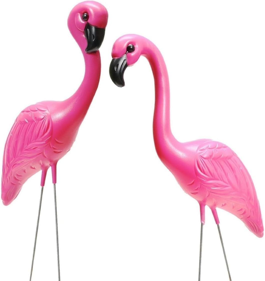 Fun Express Pink Flamingo Yard Ornaments (1-Pack of 2) 34 Inches When Assembled